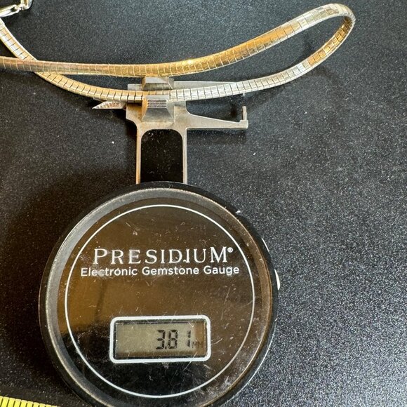 VTG Solid Sterling Silver 925 Italy Omega Chain Necklace Size 16.25'' Length - Picture 2 of 7